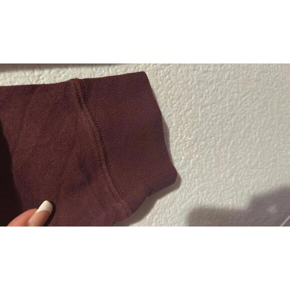 Pink Victoria Secret Burgundy Long Sleeve Sweatshirt - Picture 5 of 8
